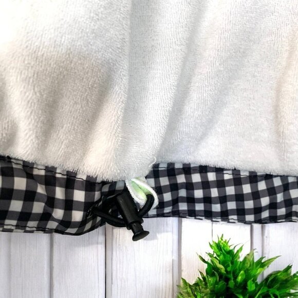 Talbots Womens Black & White Gingham Zip-Up Vest With Pockets Size Small - Picture 8 of 8